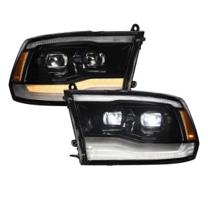 Ram 3500 Headlights - Front - FORM Lighting - Sequential LED Projector - Black - `09-`18